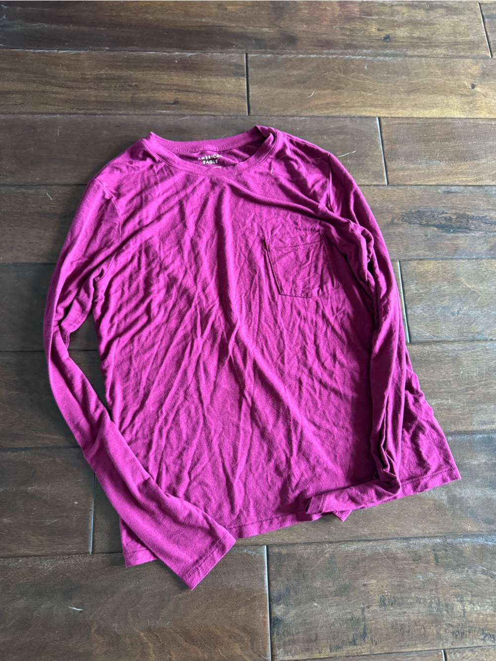 American Eagle Outfitters Bright Magenta Knit Tee